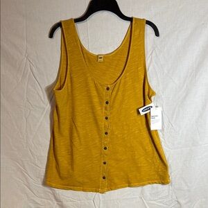 Old Navy Yellow Relaxed Sleeveless Tank Top
